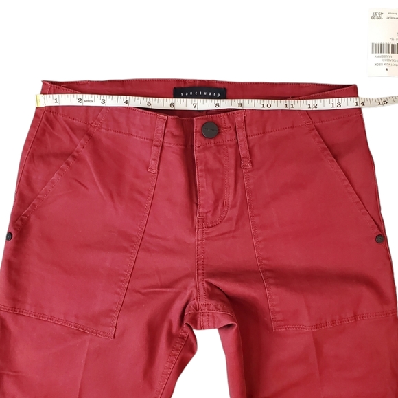 Sanctuary Womens Burgundy Mid Rise Bootcut Pants Size 26 - Picture 6 of 16